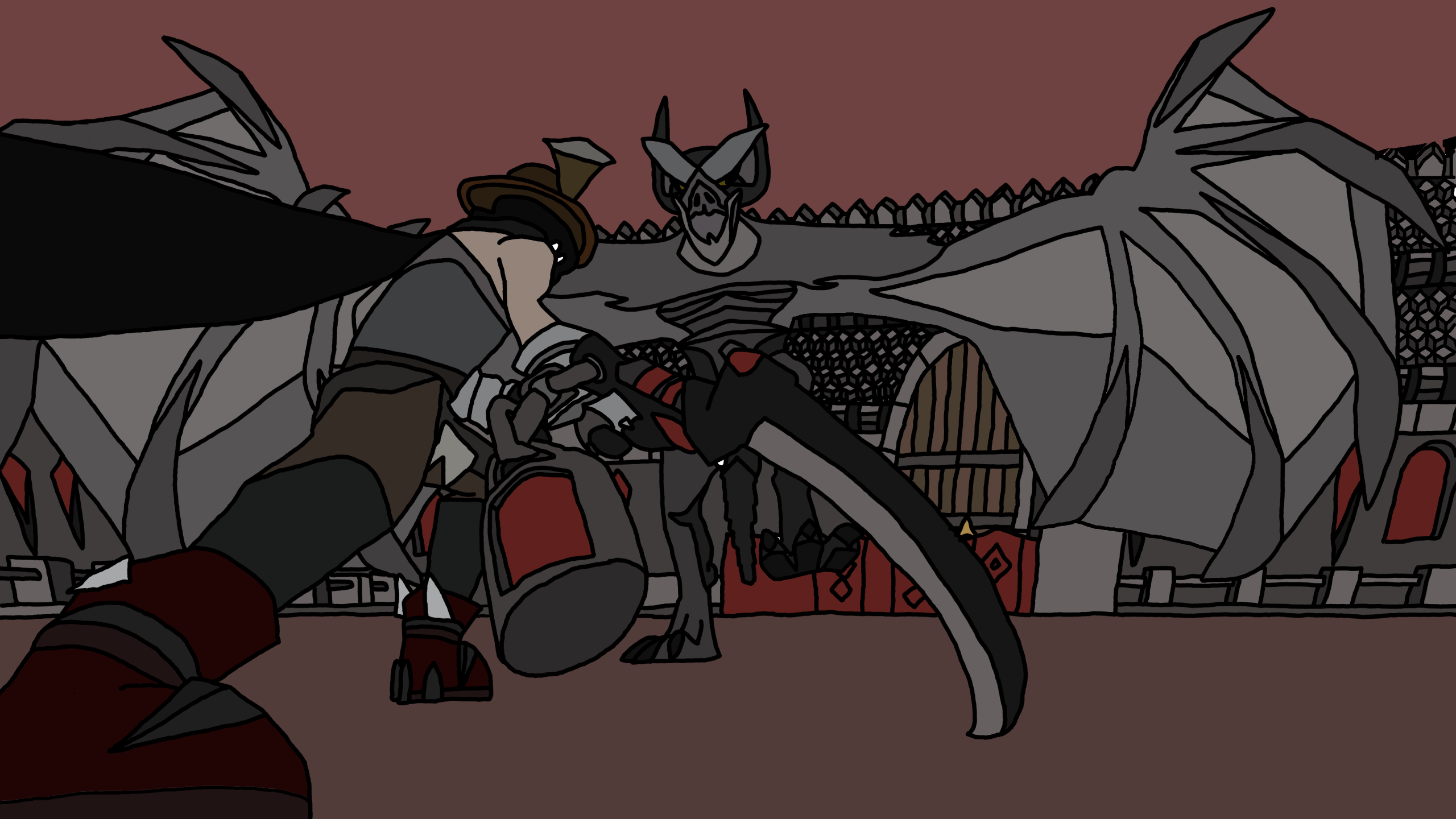 jugador pegandole al xarpus con scythe